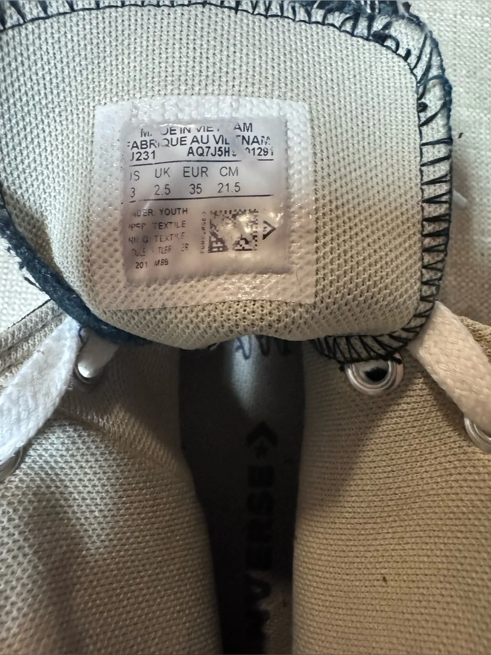 Converse Kids Black High-Top Canvas Sneakers with White Laces